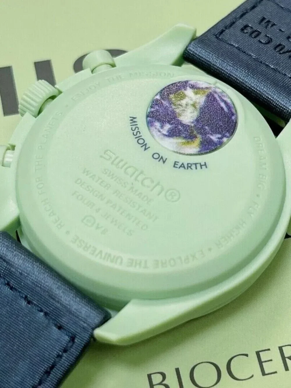 Omega x Swatch Moonswatch Speedmaster Mission to Earth Blue Working